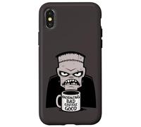 Morning Bad Coffee, Buen Divertido, Espeluznante Monstruo reanimado Carcasa para iPhone X/XS