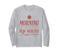 Morning by Morning New Mercies I See Versículo bíblico Cristiano Manga Larga