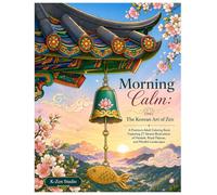 Morning Calm: The Korean Art of Zen: A Premium Adult Coloring Book Featuring 27 Serene Illustrations of Hanbok, Royal Palaces, and Mindful Landscapes