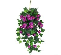 Morning Glory - Trompeta artificial con construcción para uso a largo plazo en varias aplicaciones de decoración (morado)