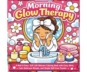 Morning Glow Therapy: A Bold & Easy Soft-Life Skincare Coloring Book, Calm Bathroom Rituals, and Simple Self-Care Scenes