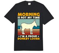 Morning Is Not My Time I'm A Orgulloso Dueño De Burros Amante De Los Burros Comfort Colors Adult Heavyweight T-Shirt