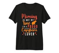 Morning Is Not My Time I'm A Orgulloso Dueño De Mascotas Capybara Lover Camiseta Premium