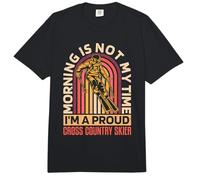Morning Is Not My Time I'm A Ski Racing Esquiador de Fondo Comfort Colors Adult Heavyweight T-Shirt