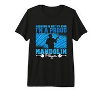 Morning Is Not My Time I'm Folk Music Lover Mandolina Player Camiseta Premium