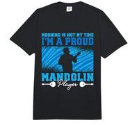 Morning Is Not My Time I'm Folk Music Lover Mandolina Player Comfort Colors Adult Heavyweight T-Shirt