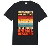 Morning Is Not My Time Rescuer Amante de los Animales Rescatador de Animales Comfort Colors Adult Heavyweight T-Shirt