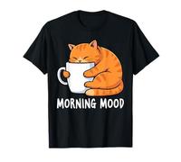 Morning Mood Cat Lovers Café Diseño Lindo Camiseta