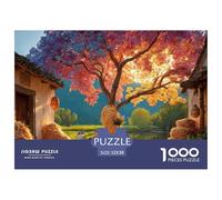 Morning of An Old Farmhouse Courtryside 1000 Piezas Cartón Rompecabezas Colorful Landscape Imágenes Vibrantes Juego Familiar Puzzle Juego De Desafío Difícil 52x38cm/1000pcs