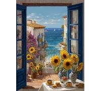 Morning Seaview 1200 Piece Jigsaw Puzzles for Adults, Colourful, Challenging & Brainteasing Adult Puzzles 1200 Pieces Flower, Fun jigsaws for The Whole Family 30x20 Inch