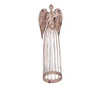 Morning View Estatua de ángel de Metal para decoración de jardín, Patio, Arte al Aire Libre, decoración de ángel Grande con Estrella Antigua, Patio, césped, Vacaciones, Navidad, 26 Pulgadas de Alto