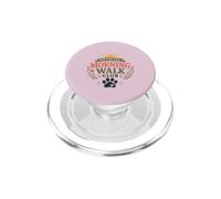 Morning Walk Club Dog Mom Floral Mujeres Amantes de los Perros PopSockets PopGrip para MagSafe