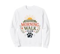 Morning Walk Club Dog Mom Floral Mujeres Amantes de los Perros Sudadera