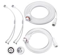 MorningRo 4 cables de extensión compatibles con Govee, 13 pies, 16 pies | Compatible con Govee - Extensión recta de 3 pines de luz permanente para exteriores, compatible con Govee H705 H706 H805