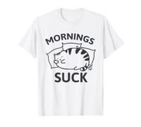 Mornings Suck Cat Nap Camiseta