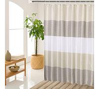 MORNITE Cortinas de Ducha Beige para baño, Cortina de Ducha Dorada, marrón, Gris, Blanco, Tela Impermeable con 12 Ganchos de plástico, 72 x 72 Pulgadas