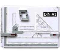 MorNon Tablero de dibujo A3, mesa de dibujo profesional con regla deslizante, triángulo de dibujo y escala en forma de T, para ingenieros, diseñadores, estudiantes para trabajar y estudiar con