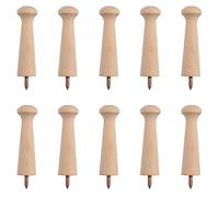 MOROBOR 10 Uds Clavijas de Madera para Coctelera, Clavija Agitadora de 3.15 Pulgada con Tornillos, Bastidores de Coctelera de Madera Sin Terminar para Colgar Ropa Sombreros Toalla Pintura DIY