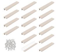 MOROBOR 16 Piezas Tirador de Borde de Dedo en Gris Cachemira, Tiradores Ocultos Instantáneos Autoadhesivos, Tiradores de Cajón de Aleación de Aluminio Modernos para Puerta de Cocina Hogar / 150mm