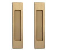 MOROBOR 18CM Auto-Stick Rectangual Puerta Corredera Tira, 2pcs Champagne Oro Aleación de Aluminio Flush Pull Punch-Free Manija para Puerta Corredera Granero Ventanas Armarios