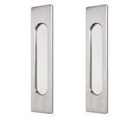 MOROBOR 18cm manija de puerta deslizante rectangular autoadhesiva, 2 manijas de aleación de acero y aluminio cepilladas para gabinetes de puertas y ventanas de granero correderas