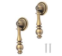 MOROBOR 2 piezas de tiradores de gabinete en forma de calabaza, tiradores de cajón de aleación de zinc con colgante, tirador de un solo agujero con tornillos de montaje para armario, cajón, puerta de