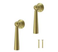 MOROBOR, 2 tiradores en forma de gota para armarios, tiradores colgantes de latón cepillado de un solo agujero con tornillos de montaje para armario, cajón, puerta, muebles decorativos