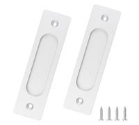 MOROBOR 2 tiradores rectangulares empotrados para puerta corredera, tiradores de puerta de armario de aleación de aluminio de 15 cm con tornillos de montaje para puerta corredera de granero