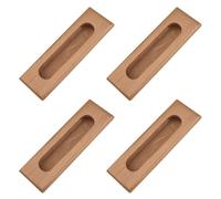 MOROBOR 4 piezas de tirador de puerta deslizante de madera rectangular empotrado, diseño oculto, tiradores de armario de madera, tiradores de puerta de armario deslizante ocultos para puerta de