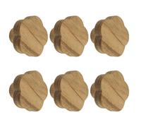 MOROBOR 6 piezas de pomos de madera en forma de flor de ciruelo, tiradores de madera autoadhesivos de un solo agujero para armarios y cajones de madera