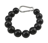 MOROBOR Anillo de retención de bandera con cuentas, 1 pieza Accesorio de cuentas Collar de barra a prueba de viento Cuentas Mantener la bandera cerca del asta de la bandera (Negro)