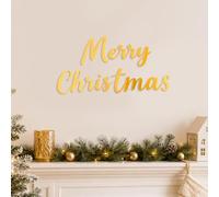 MOROBOR Decoración de pared acrílica con texto en inglés "Happy New Year", 1 juego de calcomanías 3D autoadhesivas con letras de espejo dorado, letrero de pared para fiesta, hogar, oficina, ventana