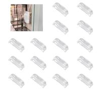 MOROBOR Mini pomos acrílicos, 16 pomos cuadrados de acrílico transparente de 1.1 pulgadas, autoadhesivos, brillantes para espejo, armario, caja de regalo, decoración