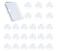 MOROBOR Mini pomos acrílicos de diamante, 24 pomos acrílicos autoadhesivos sin taladrar para cajones, pomos transparentes para cajones de gabinetes, tiradores para espejo, armario, caja de regalo (16