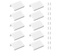 MOROBOR Mini tirador de borde de dedo blanco, 10 piezas, manija de cajón de estilo moderno oculta, perillas invisibles de aleación de aluminio de ángulo recto para cajón de hardware de armario/50 mm