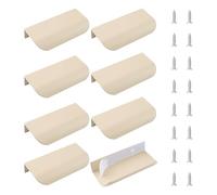 MOROBOR Mini tiradores de borde de dedo, 8 tiradores autoadhesivos, modernos tiradores ocultos de ángulo redondo para cajón, aleación de aluminio, manijas invisibles para armarios, cajones, 80 mm