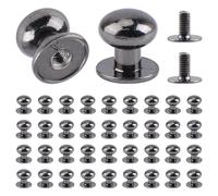 MOROBOR Mini tiradores de cajón, 36 pomos pequeños para joyero, perilla de un solo agujero con tornillos, mini pomos redondos de metal para espejo, armario, caja de madera y otros muebles