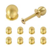 MOROBOR Paquete de 10 mini tiradores de cajón, pomos pequeños para joyero, perilla de un solo agujero con tornillos, mini pomos de latón macizo para espejo, armario, caja de madera y otros muebles