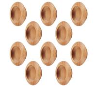 MOROBOR Paquete de 10 tiradores redondos de madera, tiradores de puerta de granero, tiradores empotrados para armarios de cocina, tiradores de puerta invisible