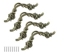 MOROBOR Paquete de 4 manijas de tocador de estilo europeo, manijas de cajón vintage con tornillos de montaje de 2.44 pulgadas, distancia del agujero de montaje para muebles elegantes