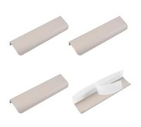 MOROBOR Paquete de 4 tiradores de borde de dedo, tiradores de cajón de armario instantáneos autoadhesivos, tiradores de cajón ocultos, manijas de cajón de estilo moderno para cajones de hardware de