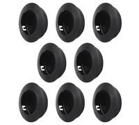 MOROBOR Paquete de 8 manijas redondas para puerta corrediza de armario, manija de puerta de acero inoxidable para puerta corrediza de granero, manijas empotradas para armarios de cocina, manijas de