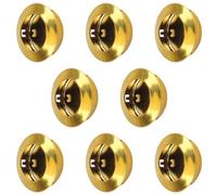 MOROBOR Paquete de 8 tiradores de dedo para puerta de armario, tiradores redondos de acero inoxidable para puerta corrediza de granero, manijas empotradas para armarios de cocina, manijas de puerta de