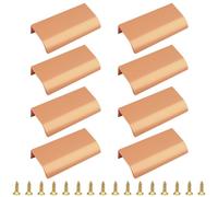 MOROBOR Paquete de 8 tiradores de estilo moderno para cajones de muebles, cajones de cocina, 80 mm/dorado