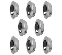 MOROBOR Paquete de 8 Tiradores Redondos para Puertas Correderas de Armario, Tirador de Puerta Empotrado de Acero Inoxidable para Puertas Correderas de Granero, Tiradores Empotrados para Armarios de