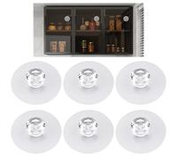 MOROBOR Perillas transparentes para cajones de gabinete, 6 piezas autoadhesivas con forma de diamante en forma de cristal sin taladrar, acrílico autoadhesivo, para ventana, armario de cocina