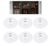 MOROBOR Perillas transparentes para cajones de gabinete, 6 piezas autoadhesivas, esféricas, sin perforar, acrílicas, autoadhesivas, para ventana, armario de cocina