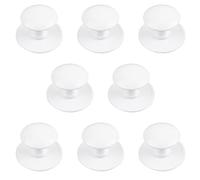 MOROBOR Pomos adhesivos, 8 tiradores de acero inoxidable autoadhesivos instantáneos para ventanas, armarios, cajones (blanco)