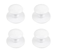 MOROBOR Pomos adhesivos para gabinete, 4 pomos autoadhesivos instantáneos para gabinetes de cocina, tiradores de cajón de acero inoxidable para ventanas, armarios, cajones (blanco)