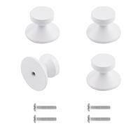 MOROBOR Pomos adhesivos para gabinete, 4 pomos autoadhesivos instantáneos para gabinetes de cocina, tiradores de cajones de aleación de zinc para ventanas, armarios, cajones (blanco)